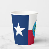 Texan Flag & Seal, Flag of Texas 紙コップ (正面)
