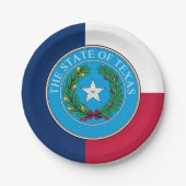 Texan Flag & Seal, Texas ペーパープレート (正面)