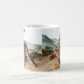 Texan Lynx (Lynx rufus var maculatus)イラストレーション コーヒーマグカップ (中央)