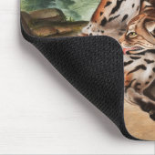 Texan Lynx (Lynx rufus var maculatus)イラストレーション マウスパッド (コーナー)