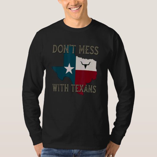 Texans Longhorn Lone Star Statを台無しにしない Tシャツ (正面)