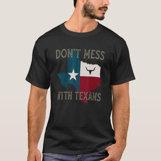 Texans Longhorn Lone Star Statを台無しにしない Tシャツ (正面)