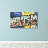 Texarkana，アーカンソー州 – ラージ・レター・シーン キャンバスプリント (インサイチュ (ウッドフロア))