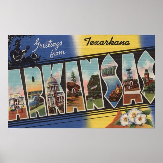Texarkana,アーカンソー州 – ラージ・レター・シーン ポスター (正面)