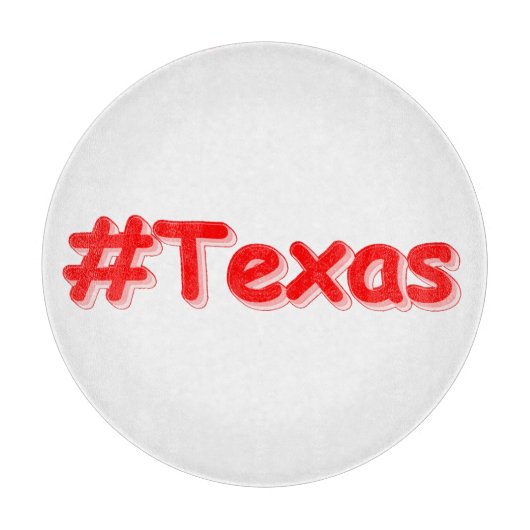 「#Texas」かわいいデザイン。買今 カッティングボード (正面)