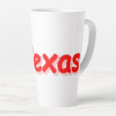 「#Texas」かわいいデザイン。買今 カフェラテマグ (右アングル)