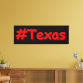 「#Texas」かわいいデザイン。買今 キャンバスプリント (インサイチュ (リビング))