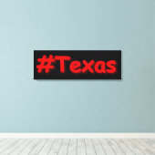 「#Texas」かわいいデザイン。買今 キャンバスプリント (インサイチュ (ウッドフロア))