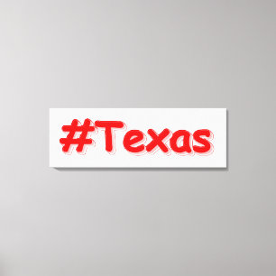 「#Texas」かわいいデザイン。買今 キャンバスプリント