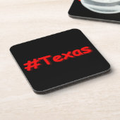 「#Texas」かわいいデザイン。買今 コースター (左側)
