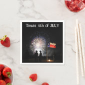 Texas 4th of July Paper Party Napkins スタンダードカクテルナプキン (インサイチュ)