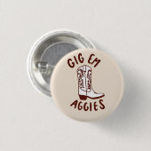 Texas A&M Gameday Button 缶バッジ (正面&裏面)