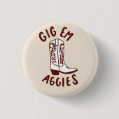 Texas A&M Gameday Button 缶バッジ (正面)