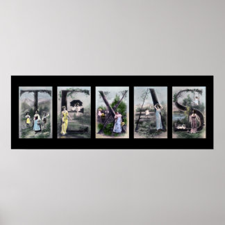 TEXAS Alphabet Letter Name Art ポスター