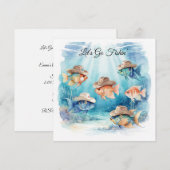 Texas Aquarium Cowboy Fish Party Invitation  招待状 (正面/裏面)