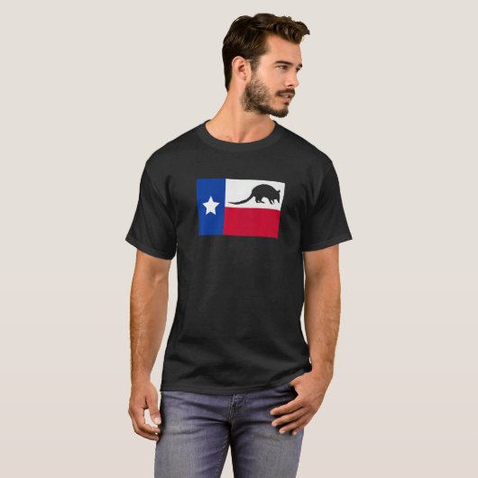 Texas Armadillo Flag Premium Tシャツ (正面フル)