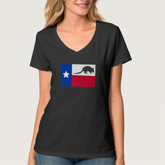 Texas Armadillo Flag Premium Tシャツ (正面)