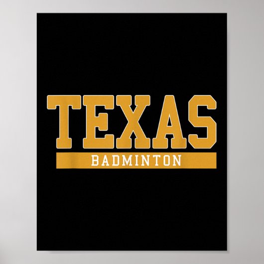 Texas Badminton  ポスター (正面)