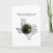Texas Best Dog Dad Photo Father’s Day シーズンカード (正面)