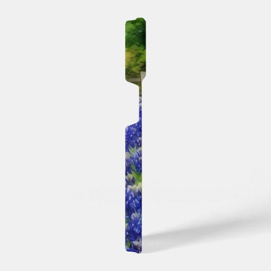 Texas Bluebonnet Art Blue Flower  iPhoneケース (右側面)