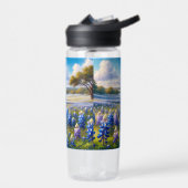 Texas Bluebonnet Meadow Landscape ウォーターボトル (左面)