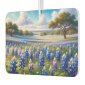 Texas Bluebonnet Meadow Landscape カーエアーフレッシュナー (左)