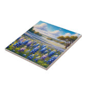 Texas Bluebonnet Meadow Landscape タイル (側面)