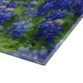 Texas Bluebonnets Blue Flowers Art Glass カッティングボード (角)