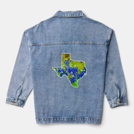 Texas Bluebonnets State of Texas Floral Modern デニムジャケット