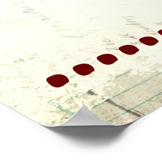 Texas Boho Cow Skull With Flowers Chic Trendy ポスター (角)