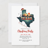 Texas Christmas Map Holiday Party 招待状 (正面)