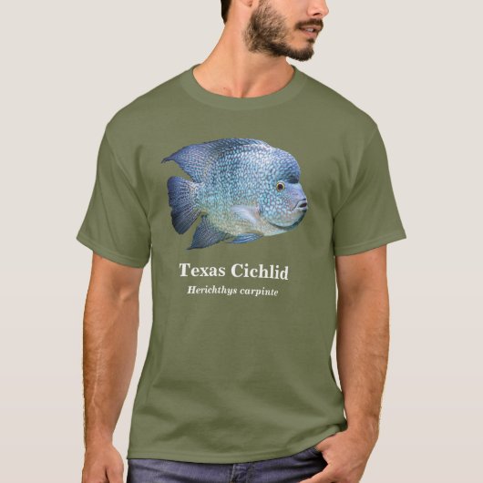 Texas Cichlid , Herichthys carpintis Tシャツ (正面)
