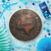 Texas Copper Medallion State Map ペーパープレート (パーティー)