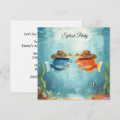 Texas  Cowboy Fish Party Invitation  招待状 (正面/裏面)