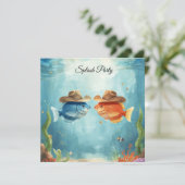 Texas  Cowboy Fish Party Invitation  招待状 (スタンド正面)