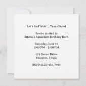 Texas  Cowboy Fish Party Invitation  招待状 (裏面)