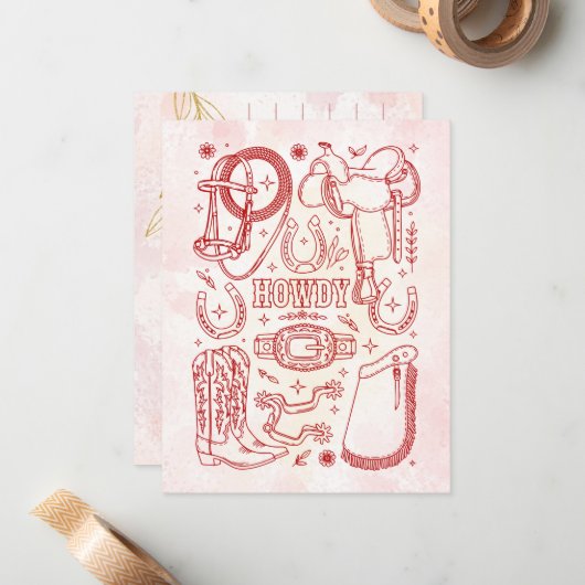 Texas Cowboy Pack  ノートカード (正面/裏面インサイチュ)