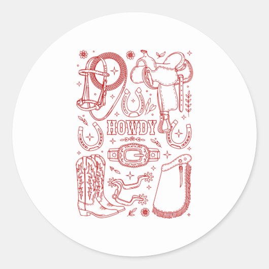 Texas Cowboy Pack ラウンドシール (正面)