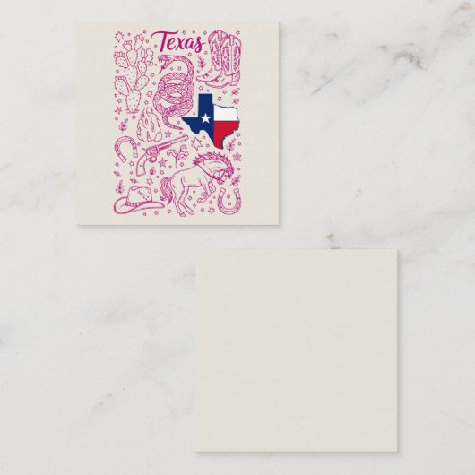 Texas Cowboy Pack Western Vibes スクエア名刺 (正面/裏面)