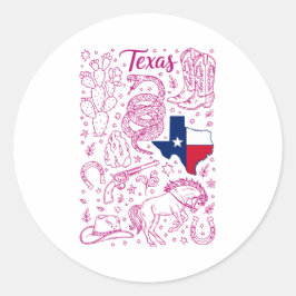 Texas Cowboy Pack Western Vibes ラウンドシール