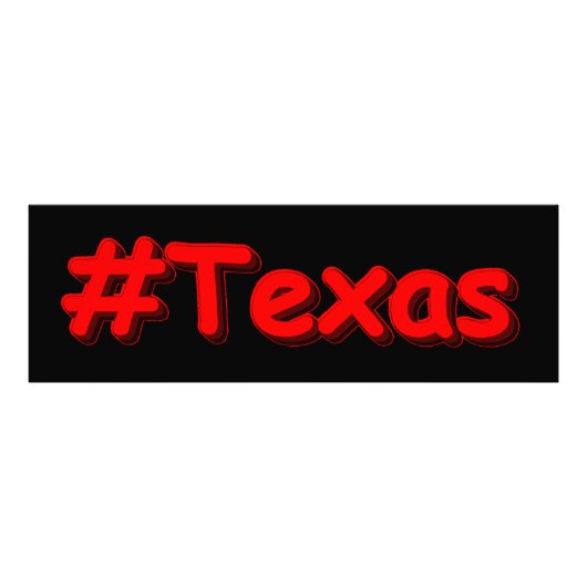 "#Texas " Cute Design. Buy Now フォトプリント (正面)