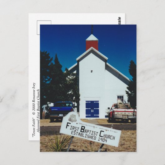 "Texas Faith" Postcard ポストカード (正面/裏面)