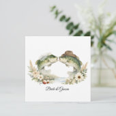 Texas Fishing Wedding Invitation Cowboy Hat Bass  招待状 (スタンド正面)