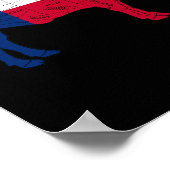 Texas Flag Bbq Beef Butcher Cuts Rbecue - Texan Bu ポスター (角)