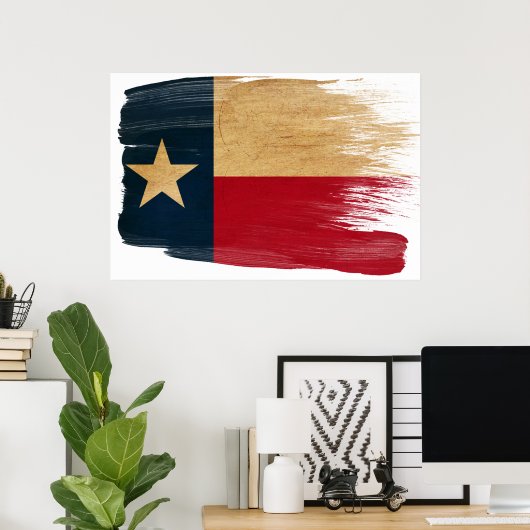 Texas Flag Posters ポスター (ホームオフィス)