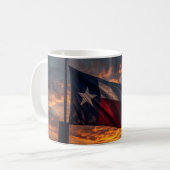 Texas Flag Sunset Mug - Patriotic Coffee Cup コーヒーマグカップ (正面左)