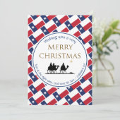 TEXAS FLAG Three Wise Men TEXAN Christmas シーズンカード (スタンド正面)