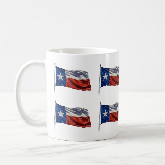 Texas Flying Flag コーヒーマグカップ (左)
