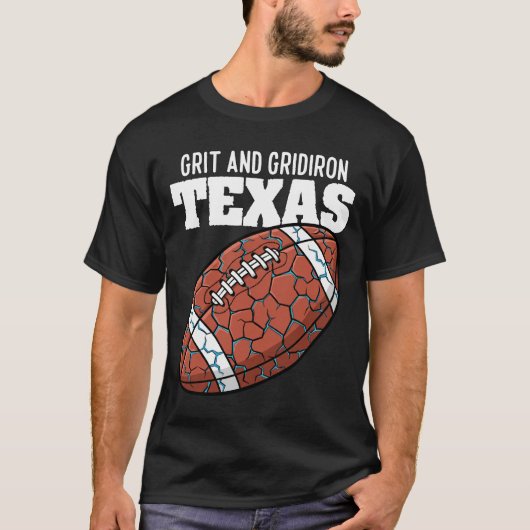 TEXAS GRIT AND GRIDIRON - DALLAS FOOTBALL Tシャツ (正面)