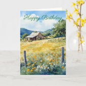 Texas Hill Country カード (黄色い花)